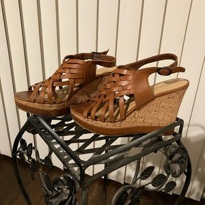 7 - LEATHER summer wedge